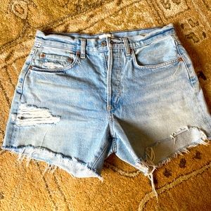 Citizens of Humanity Annabelle High Waist Cutoff Denim Shorts in Melody